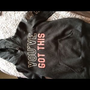 H & M  kids hoodie, gray with word print